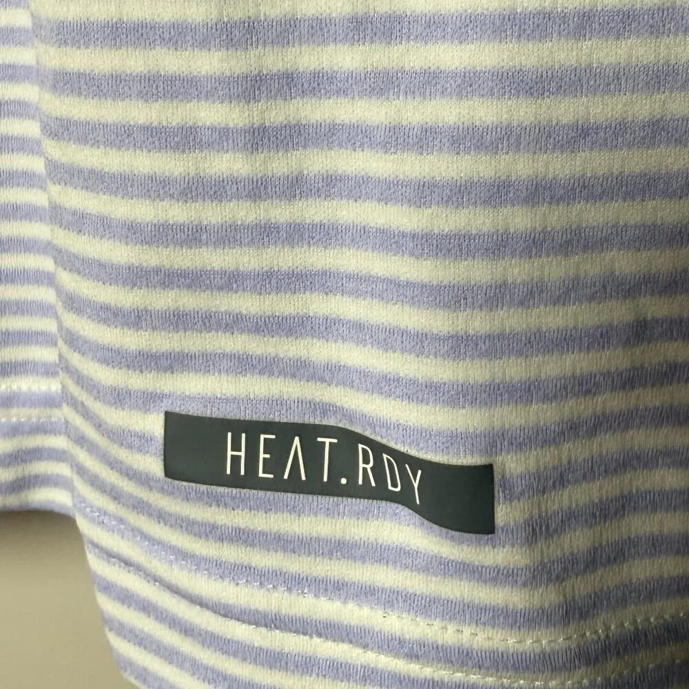 Adidas Heat.RDY Golf Polo Shirt Men’s XXL Light Purple & White Stripe